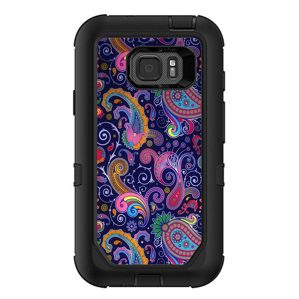  Purple Paisley Otterbox Defender Samsung Galaxy S7 Active Skin