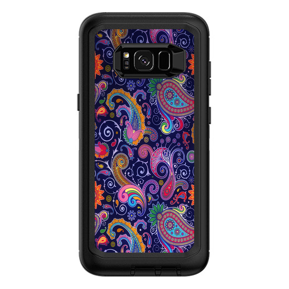  Purple Paisley Otterbox Defender Samsung Galaxy S8 Plus Skin