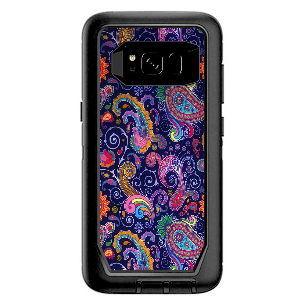  Purple Paisley Otterbox Defender Samsung Galaxy S8 Skin