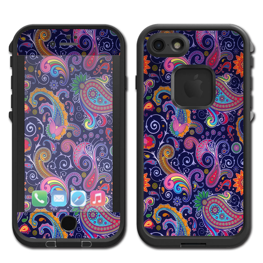  Purple Paisley Lifeproof Fre iPhone 7 or iPhone 8 Skin
