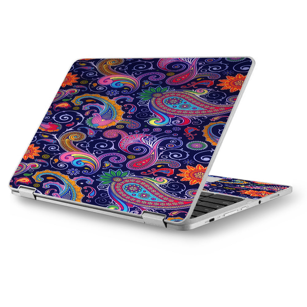  Purple Paisley Asus Chromebook Flip 12.5" Skin