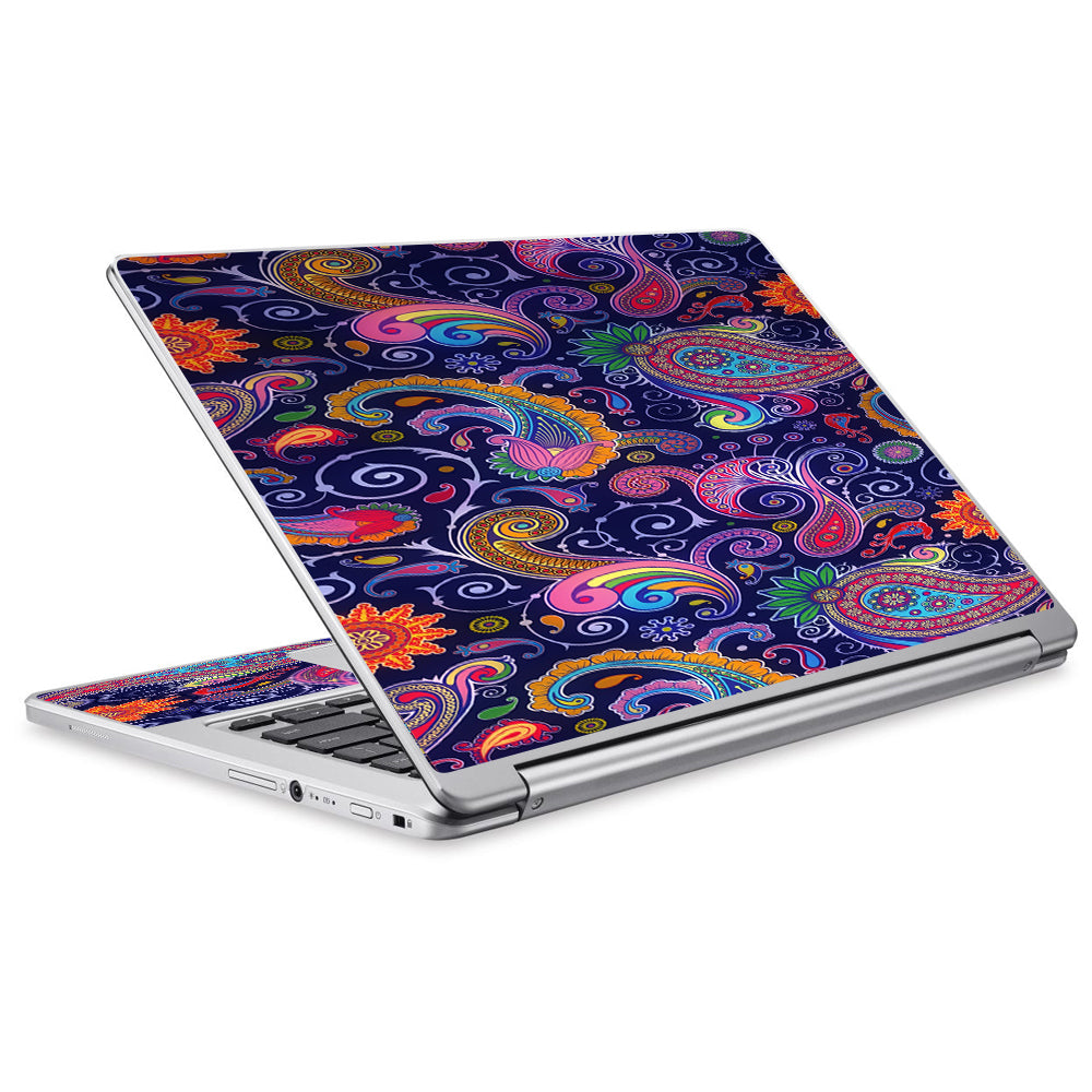  Purple Paisley Acer Chromebook R13 Skin