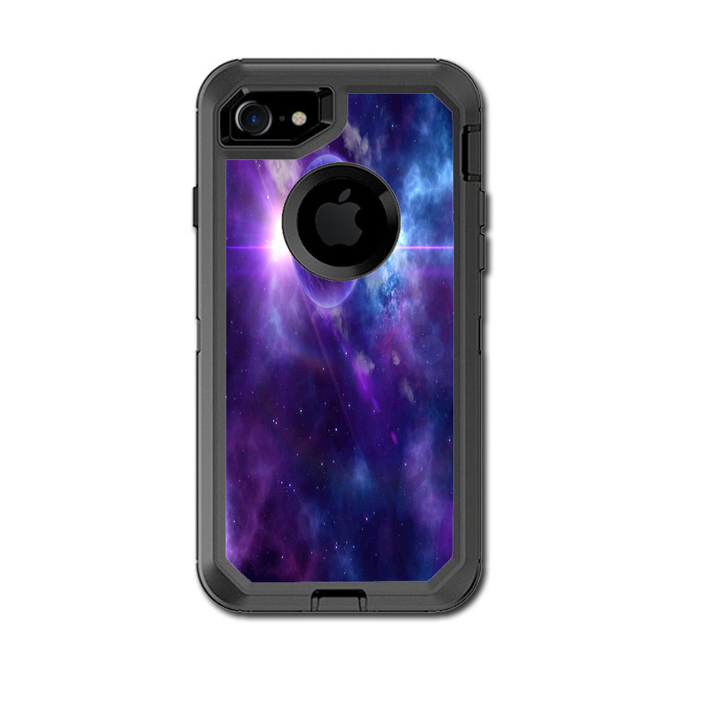  Purple Moon Galaxy Otterbox Defender iPhone 7 or iPhone 8 Skin