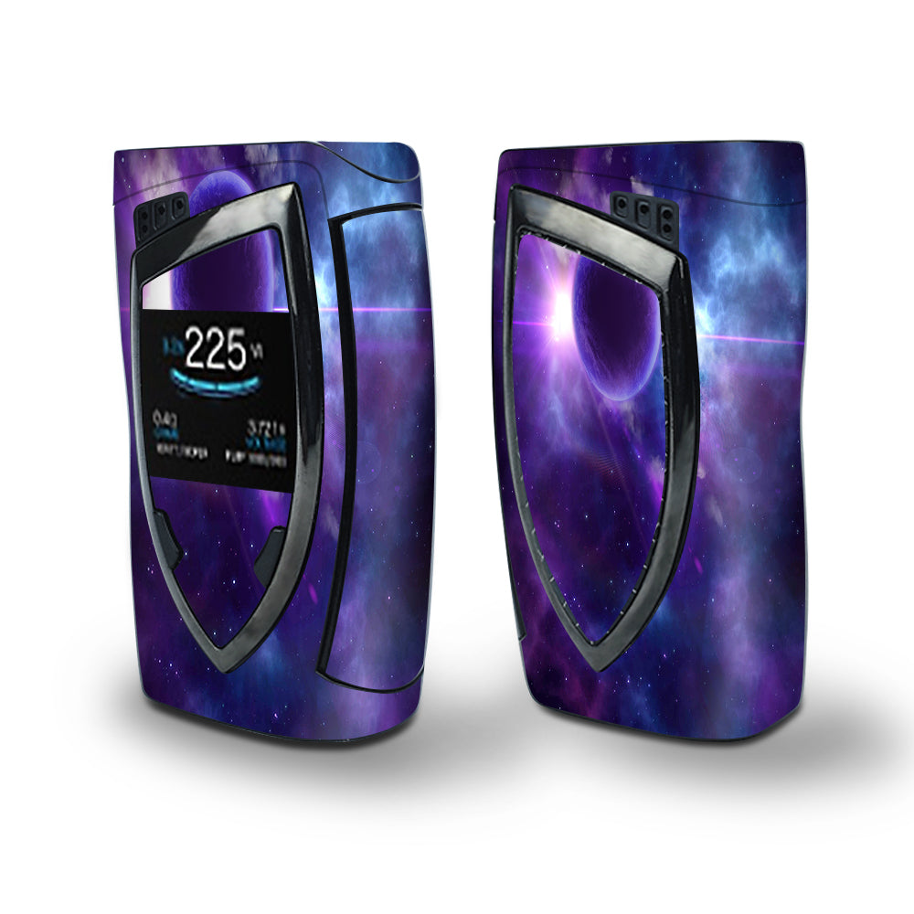 Skin Decal Vinyl Wrap for Smok Devilkin Kit 225w Vape (includes TFV12 Prince Tank Skins) skins cover/ Purple Moon Galaxy