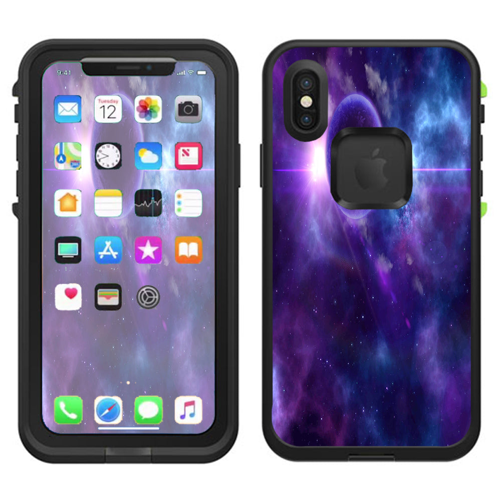  Purple Moon Galaxy Lifeproof Fre Case iPhone X Skin