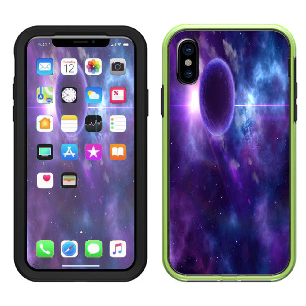  Purple Moon Galaxy Lifeproof Slam Case iPhone X Skin