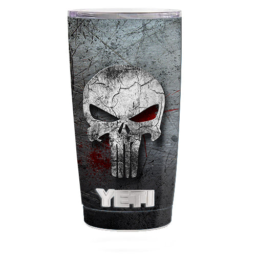  Punish Skull Yeti 20oz Rambler Tumbler Skin