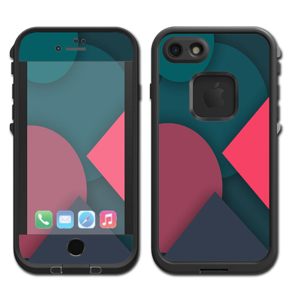  Pattern Pink Blue Lifeproof Fre iPhone 7 or iPhone 8 Skin