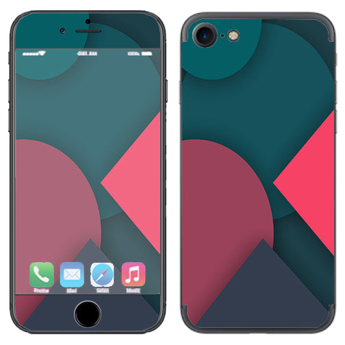 Pattern Pink Blue Apple iPhone 7 or iPhone 8 Skin