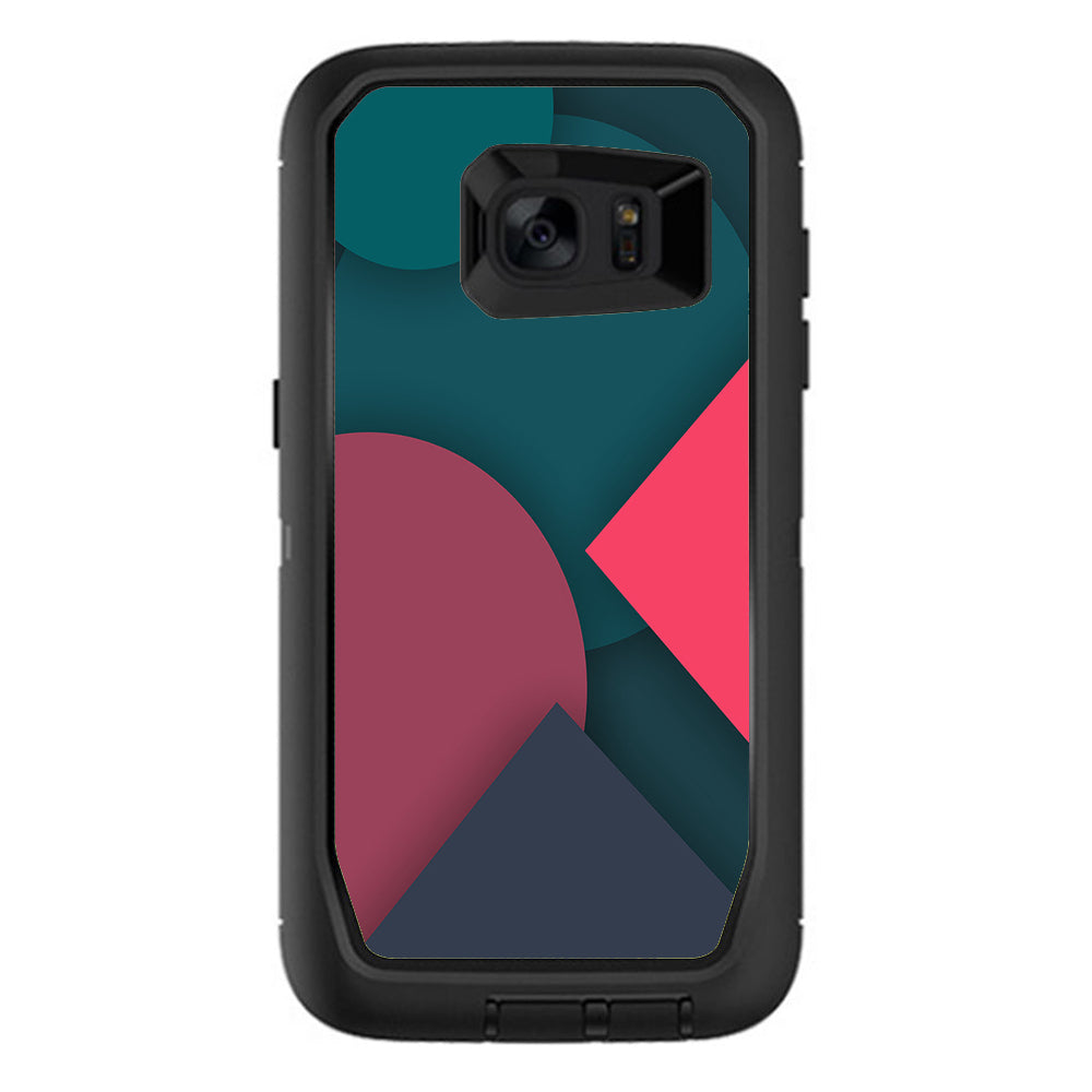  Pattern Pink Blue Otterbox Defender Samsung Galaxy S7 Edge Skin