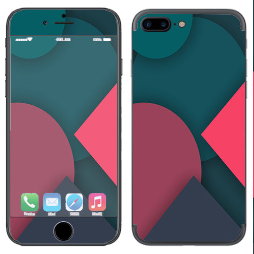  Pattern Pink Blue Apple  iPhone 7+ Plus / iPhone 8+ Plus Skin