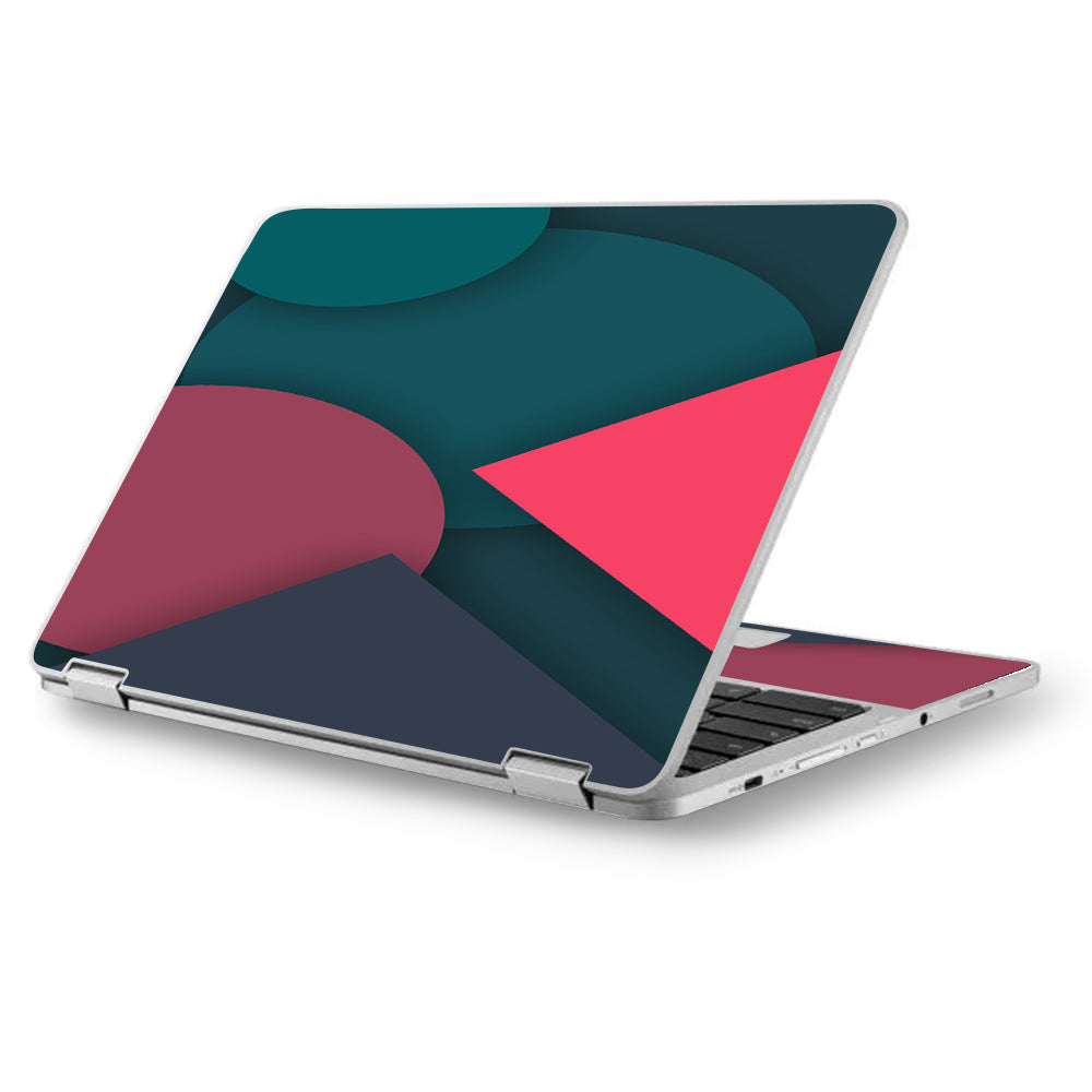  Pattern Pink Blue Asus Chromebook Flip 12.5" Skin