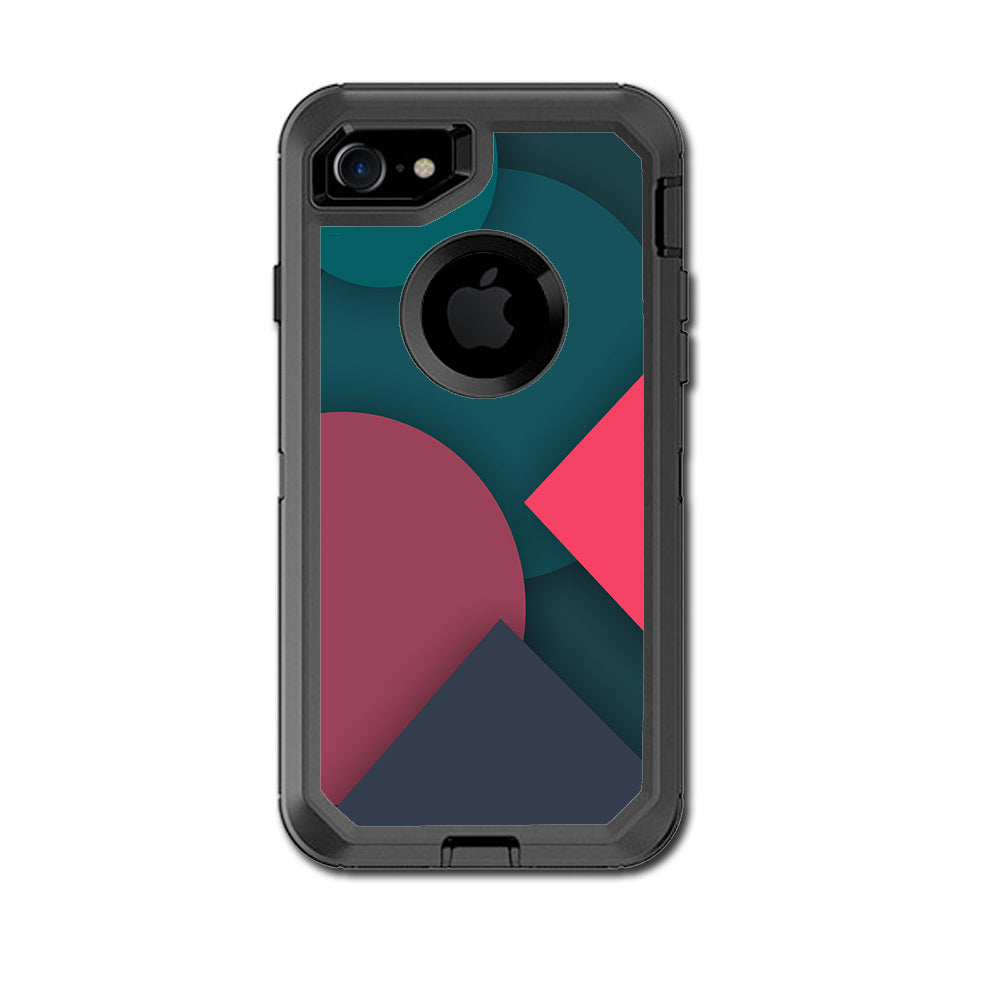  Pattern Pink Blue Otterbox Defender iPhone 7 or iPhone 8 Skin