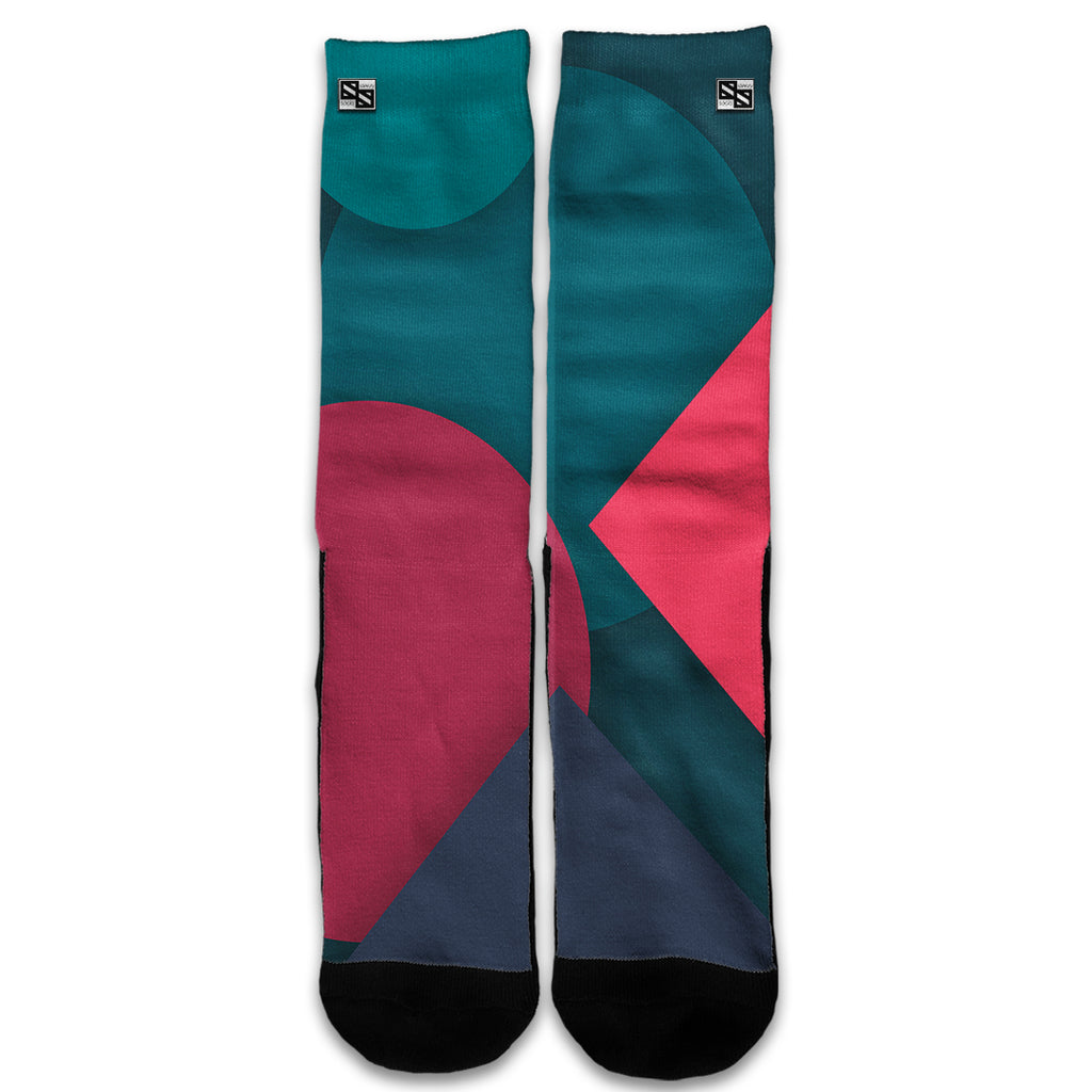  Pattern Pink Blue Universal Socks