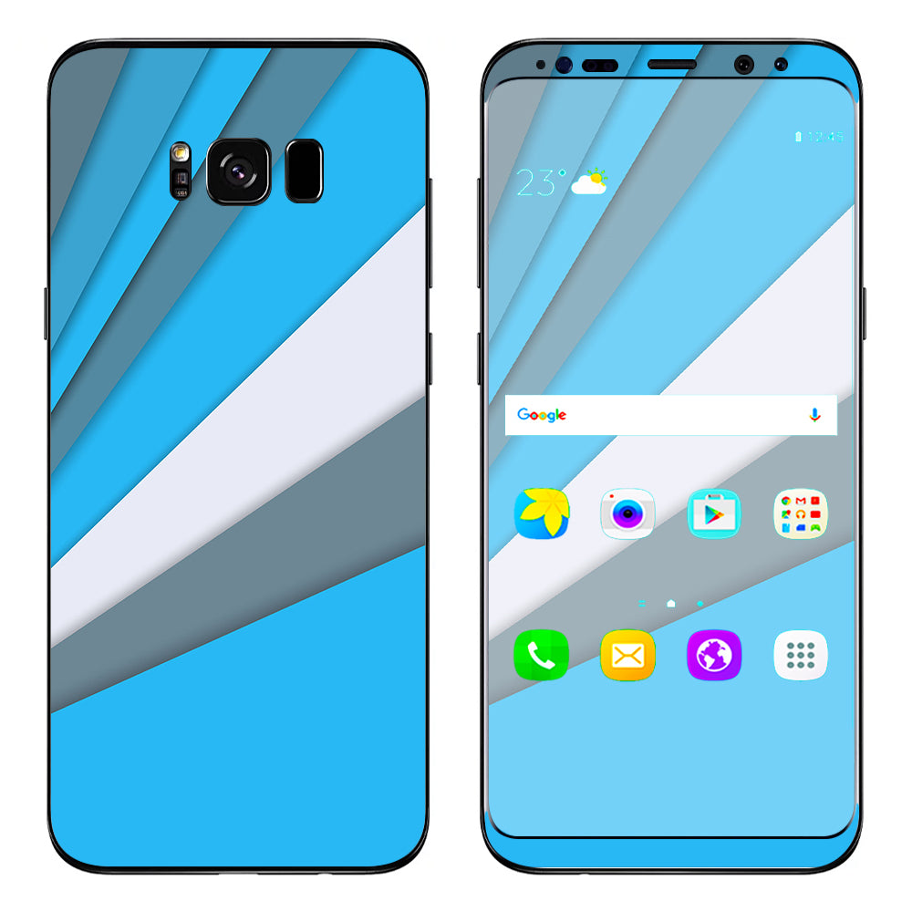  Blue Abstract Pattern Samsung Galaxy S8 Plus Skin