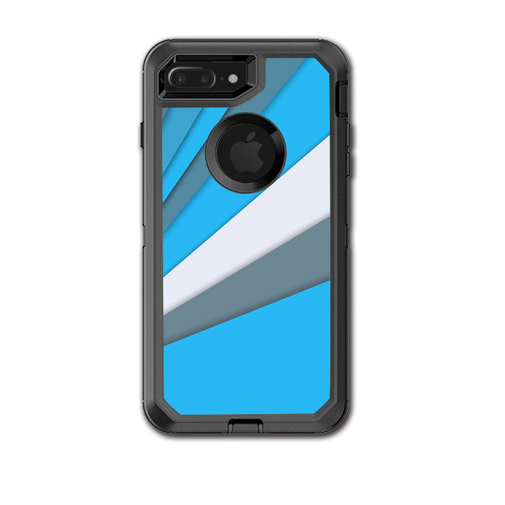  Blue Abstract Pattern Otterbox Defender iPhone 7+ Plus or iPhone 8+ Plus Skin