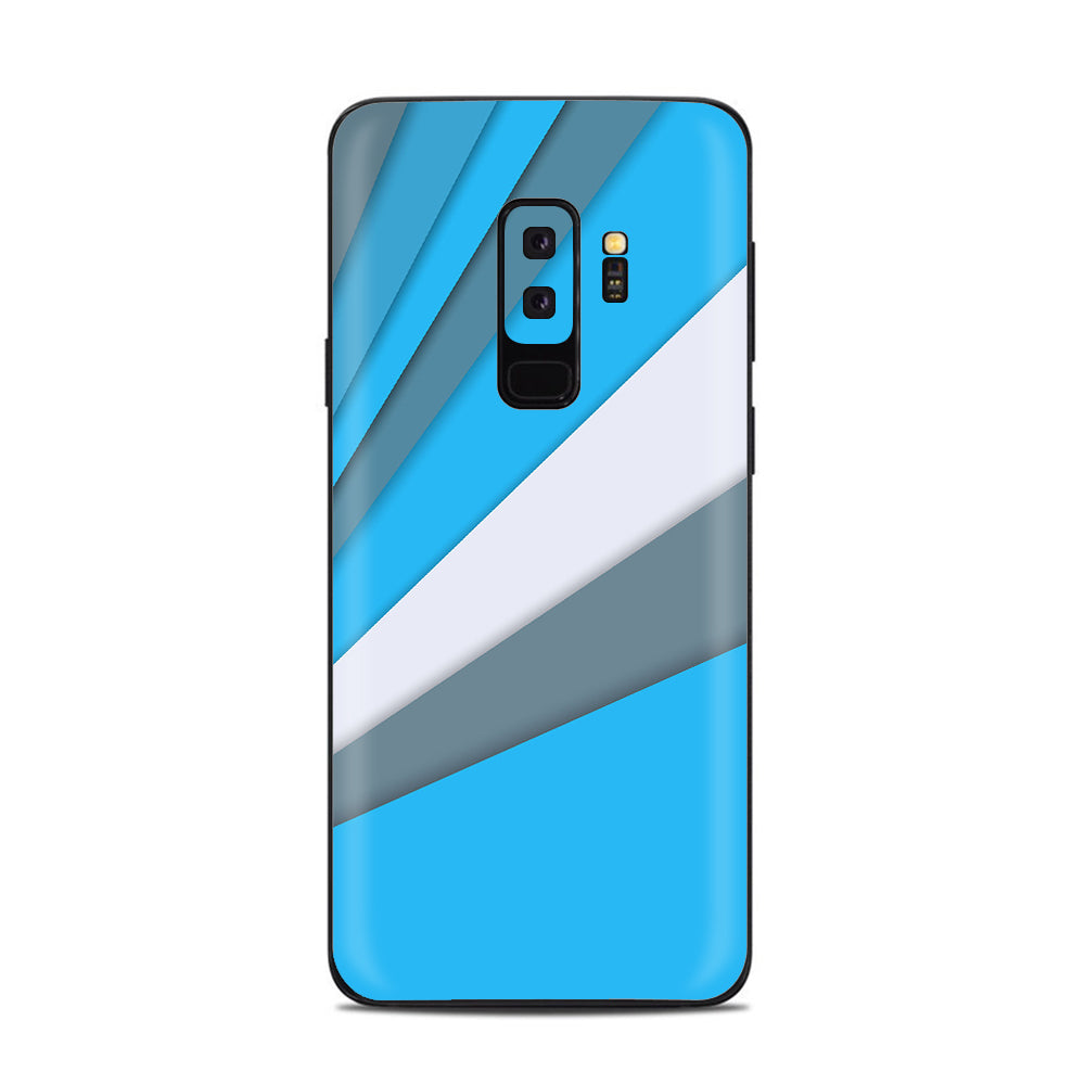  Blue Abstract Pattern Samsung Galaxy S9 Plus Skin
