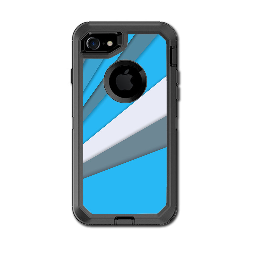  Blue Abstract Pattern Otterbox Defender iPhone 7 or iPhone 8 Skin