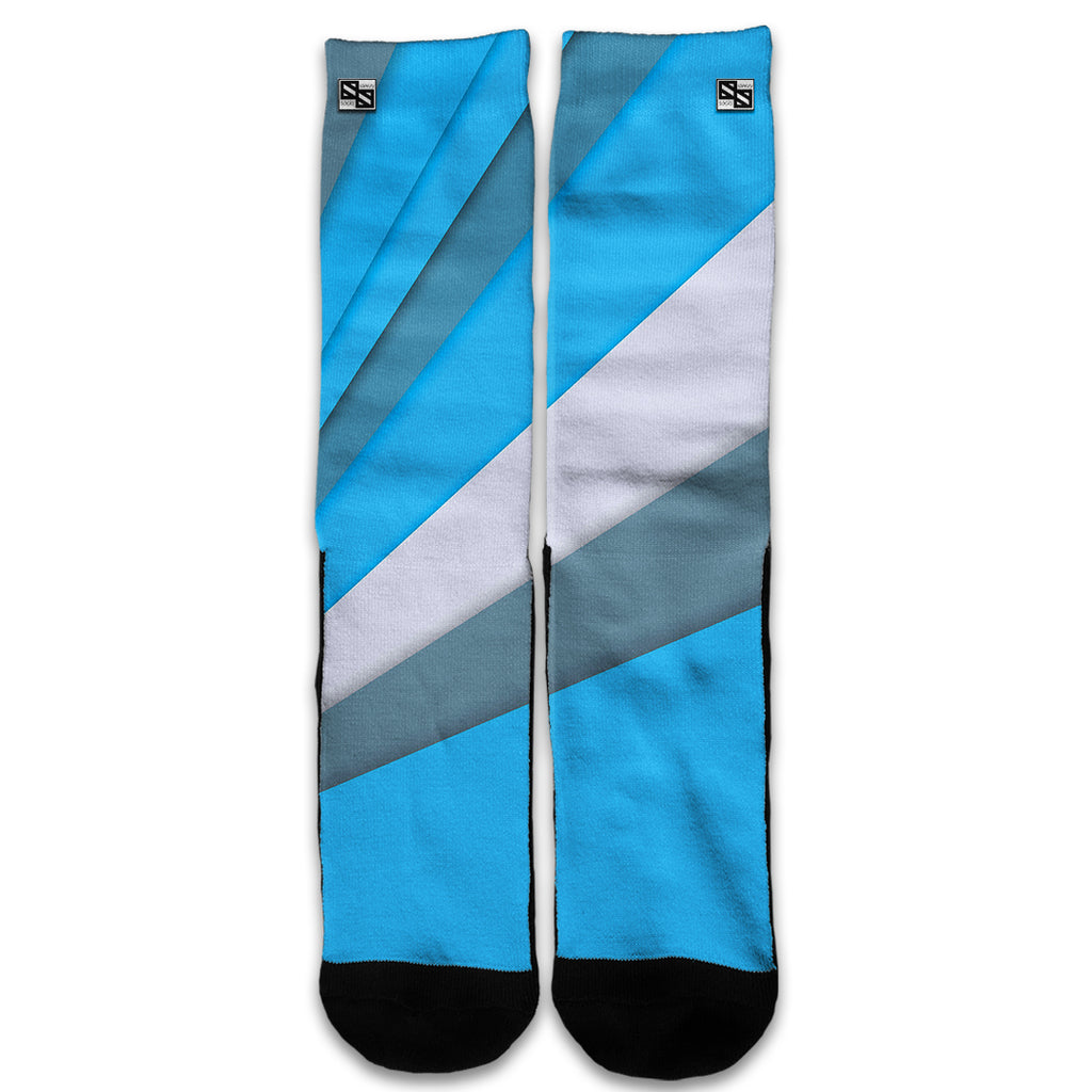  Blue Abstract Pattern Universal Socks