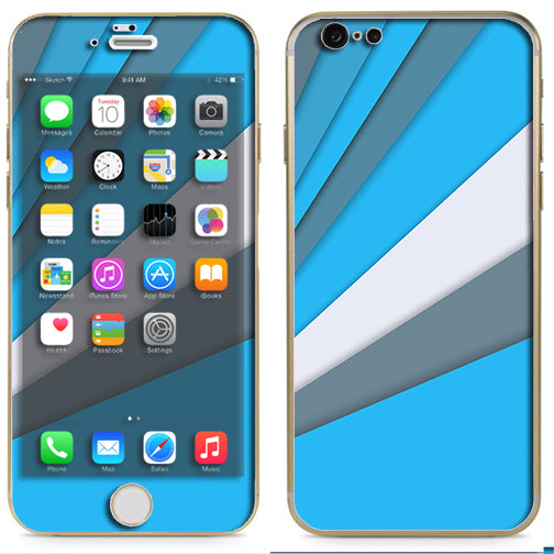  Blue Abstract Pattern Apple 6 Skin