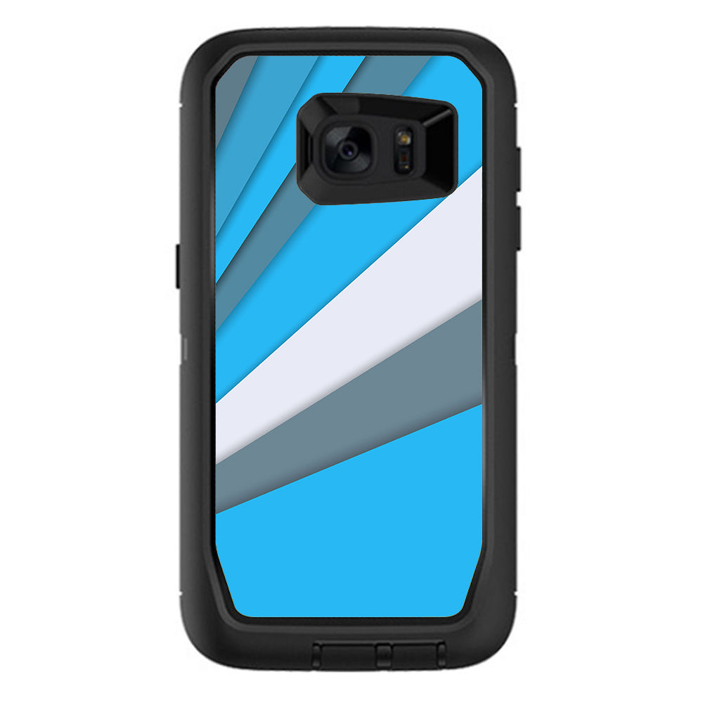  Blue Abstract Pattern Otterbox Defender Samsung Galaxy S7 Edge Skin