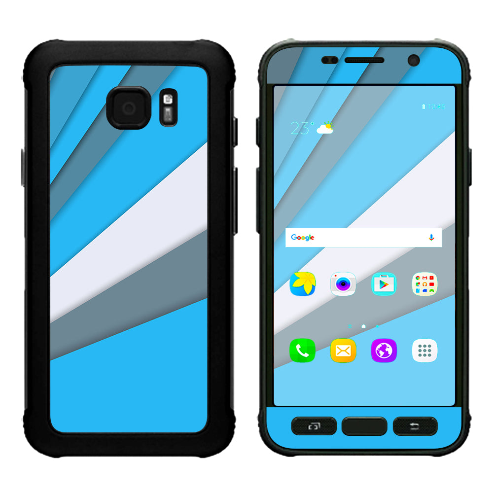  Blue Abstract Pattern Samsung Galaxy S7 Active Skin