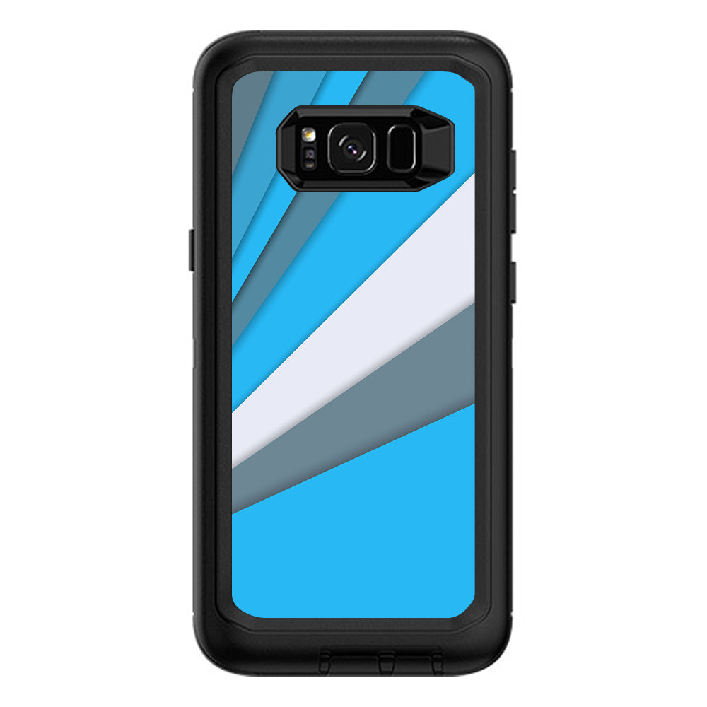  Blue Abstract Pattern Otterbox Defender Samsung Galaxy S8 Plus Skin
