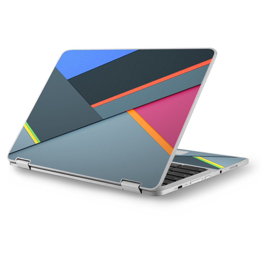  Grey Colors Plaid  Asus Chromebook Flip 12.5" Skin