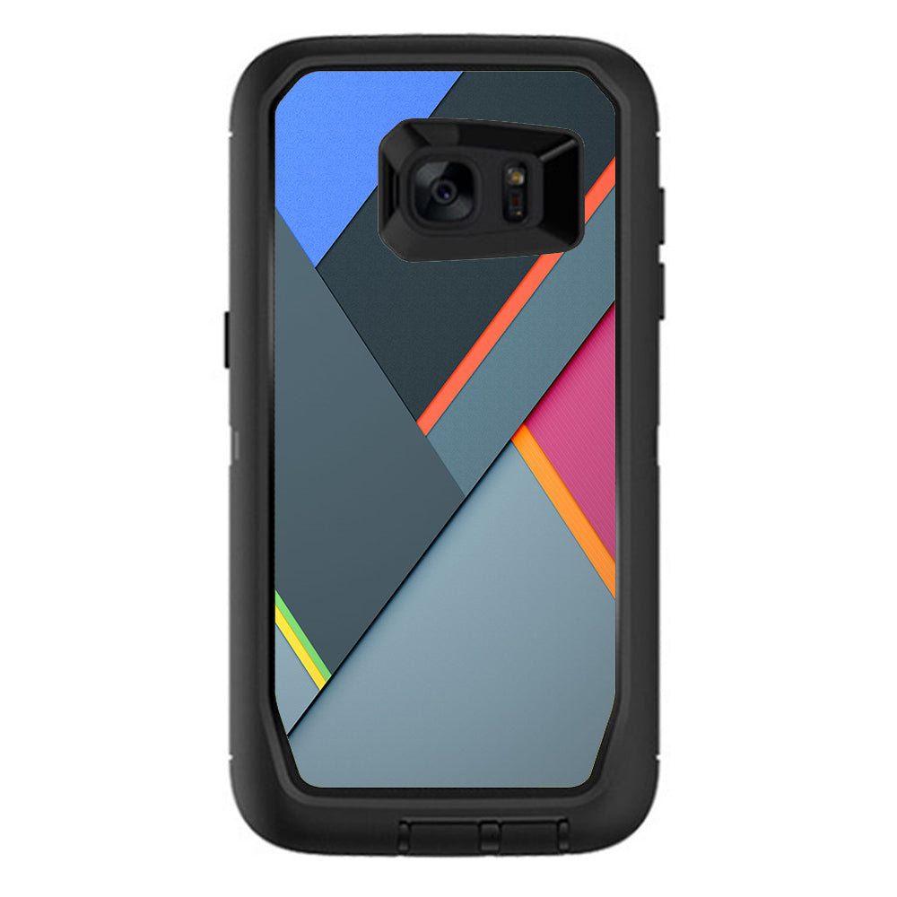  Grey Colors Plaid Otterbox Defender Samsung Galaxy S7 Edge Skin