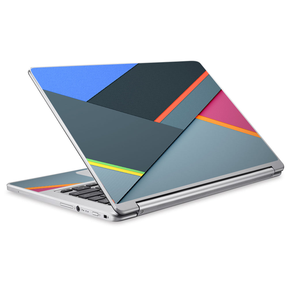  Grey Colors Plaid  Acer Chromebook R13 Skin