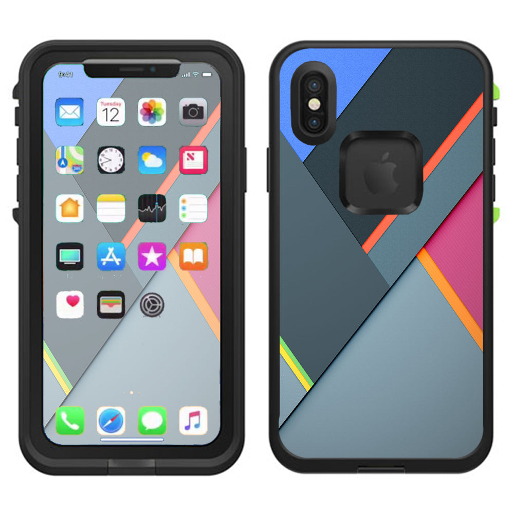  Grey Colors Plaid  Lifeproof Fre Case iPhone X Skin