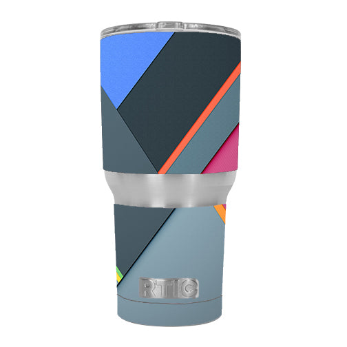  Grey Colors Plaid RTIC 30oz Tumbler Skin