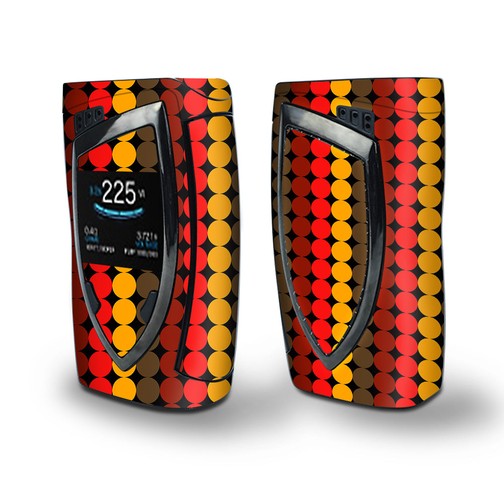 Skin Decal Vinyl Wrap for Smok Devilkin Kit 225w Vape (includes TFV12 Prince Tank Skins) skins cover/ Circles Retro Pattern