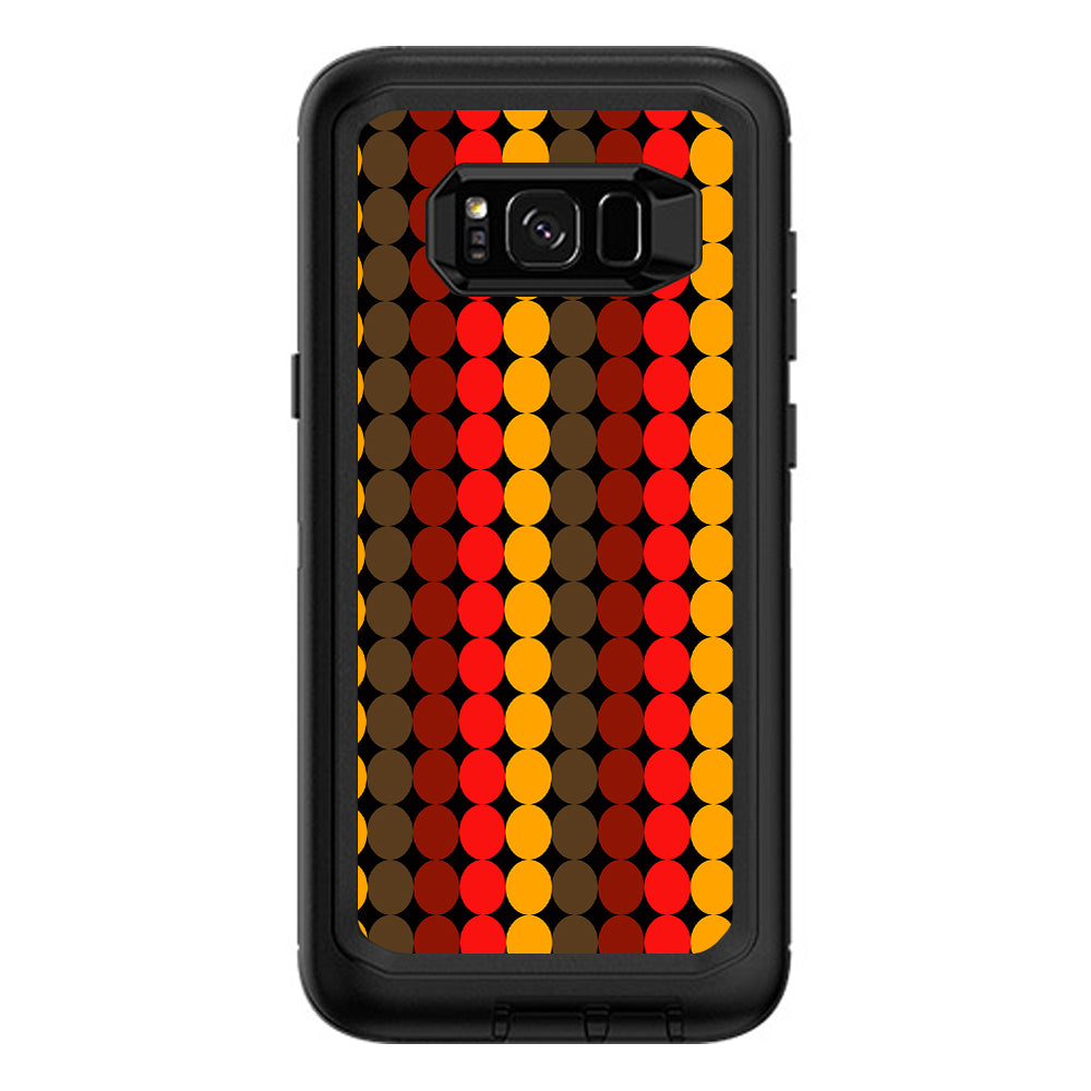  Circles Retro Pattern Otterbox Defender Samsung Galaxy S8 Plus Skin