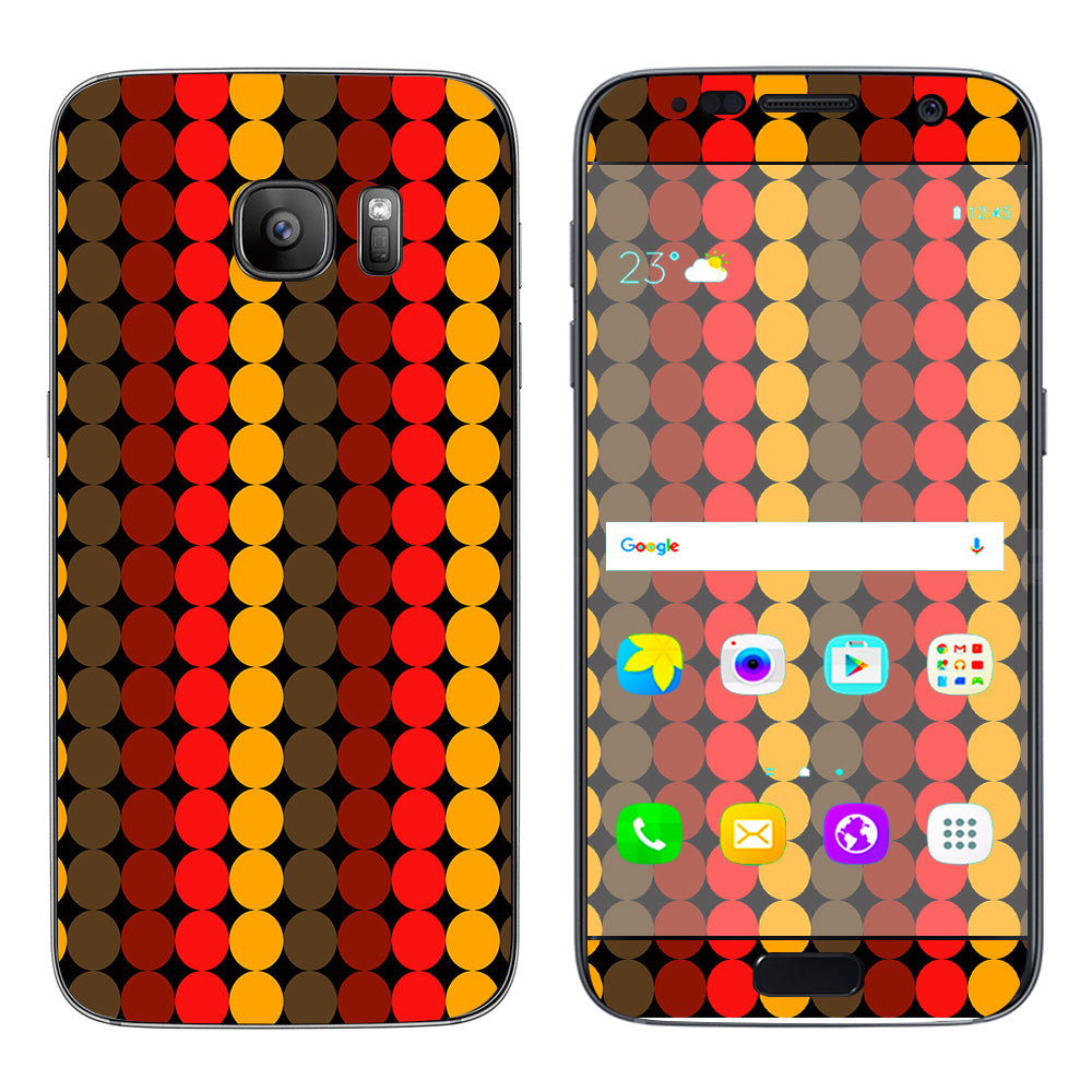  Circles Retro Pattern Samsung Galaxy S7 Skin