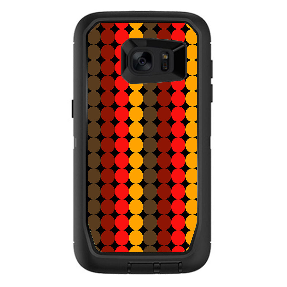  Circles Retro Pattern Otterbox Defender Samsung Galaxy S7 Edge Skin