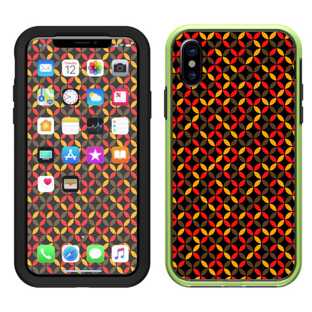  Weave Abstract Pattern Lifeproof Slam Case iPhone X Skin