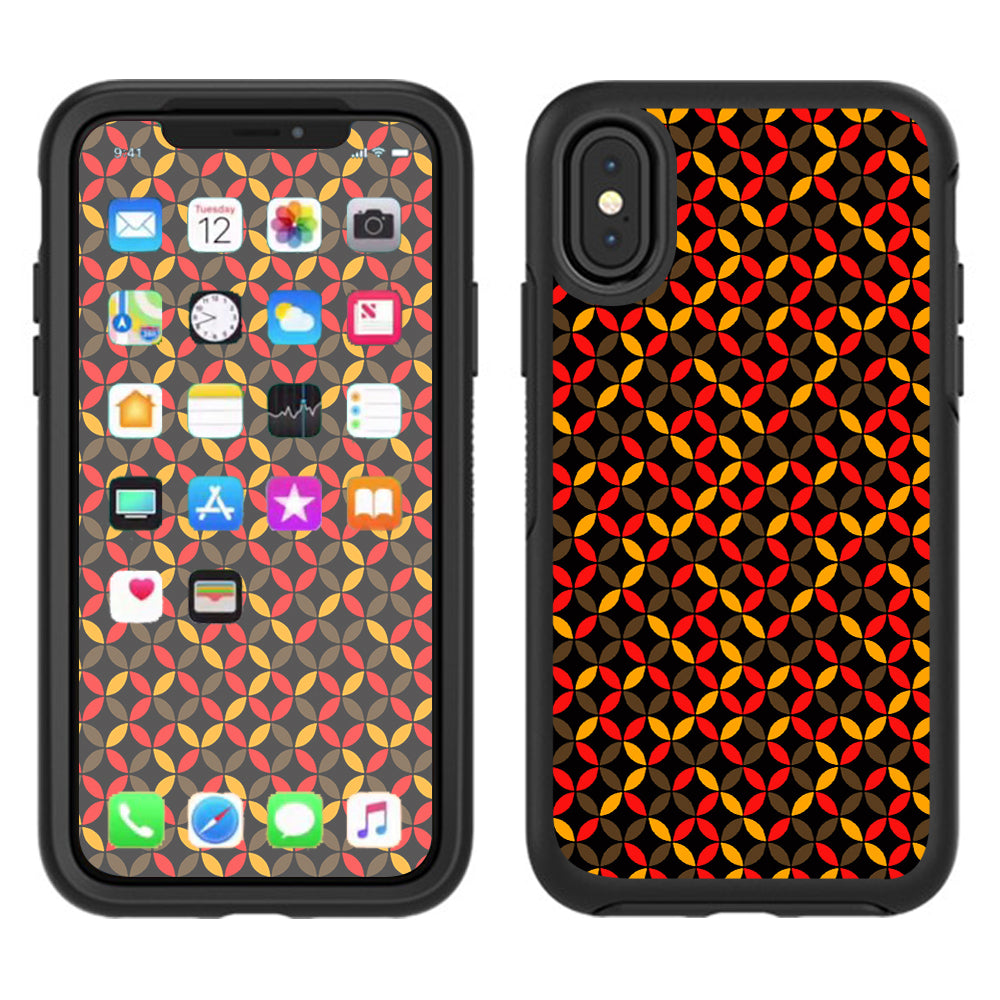  Weave Abstract Pattern Otterbox Defender Apple iPhone X Skin