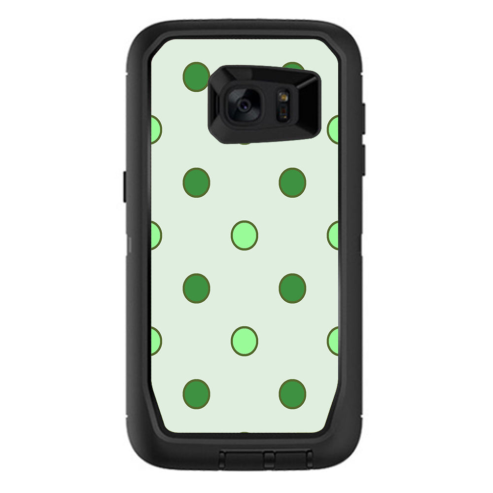  Green Polka Dots Otterbox Defender Samsung Galaxy S7 Edge Skin