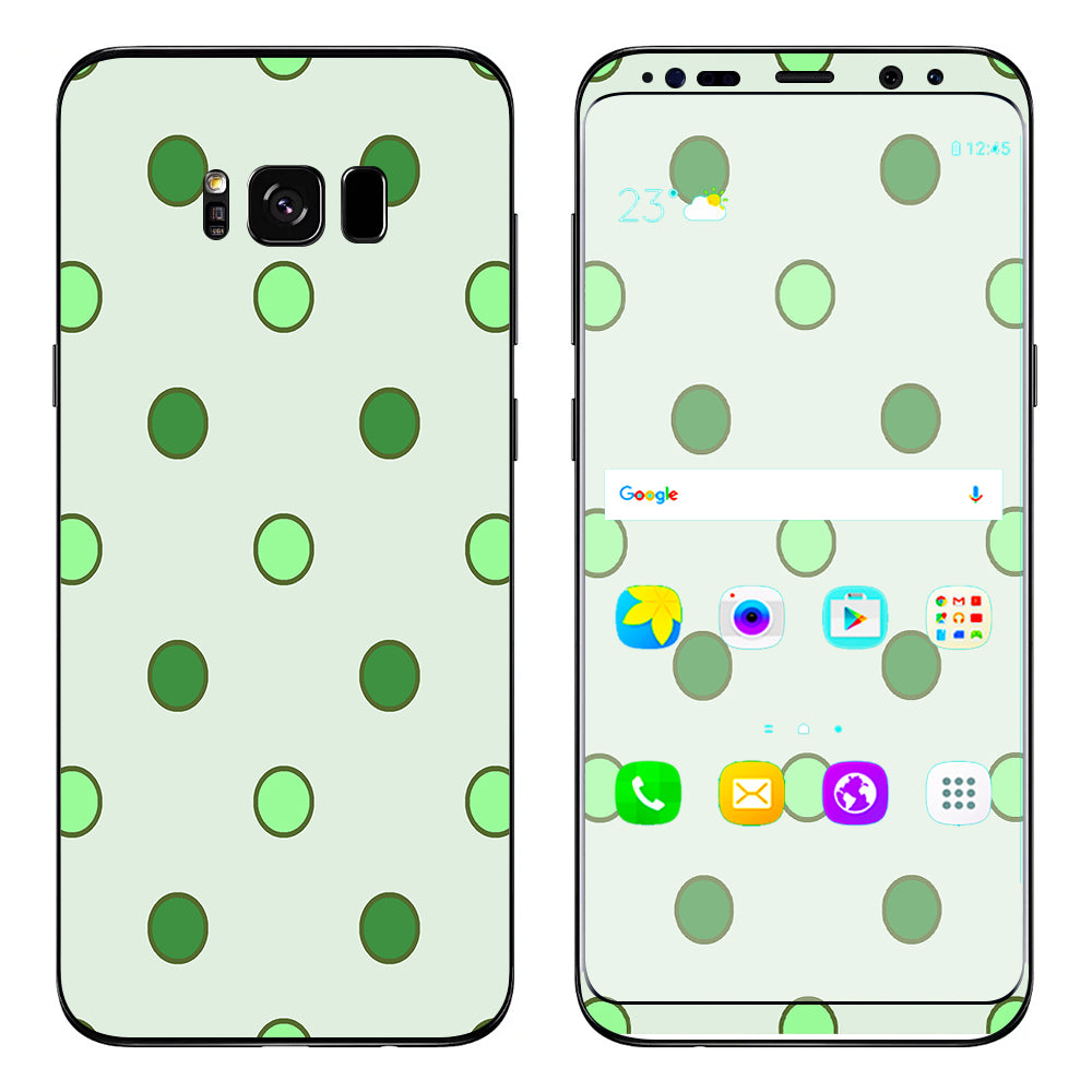  Green Polka Dots Samsung Galaxy S8 Skin