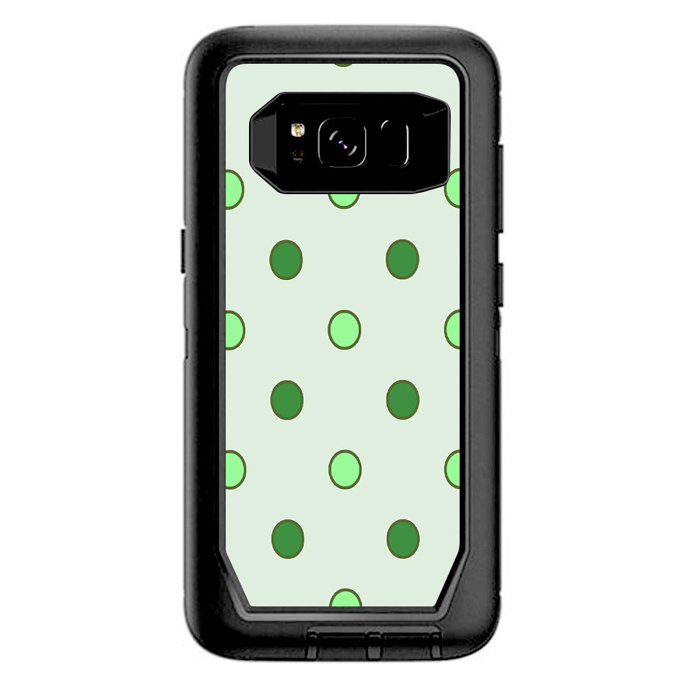  Green Polka Dots Otterbox Defender Samsung Galaxy S8 Skin