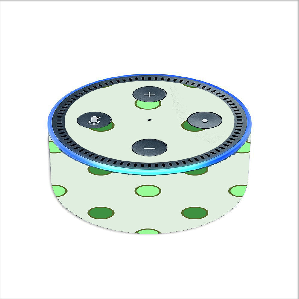  Green Polka Dots Amazon Echo Dot 2nd Gen Skin