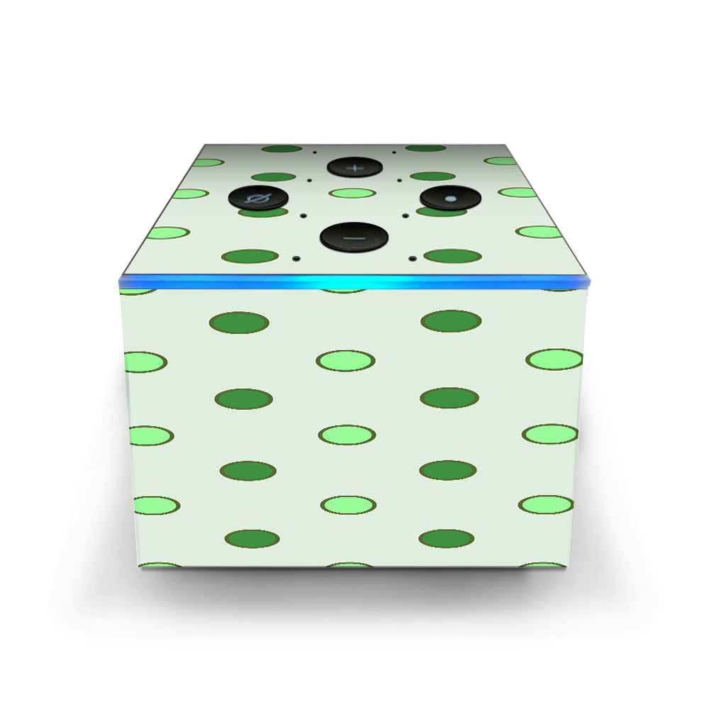  Green Polka Dots Amazon Fire TV Cube Skin