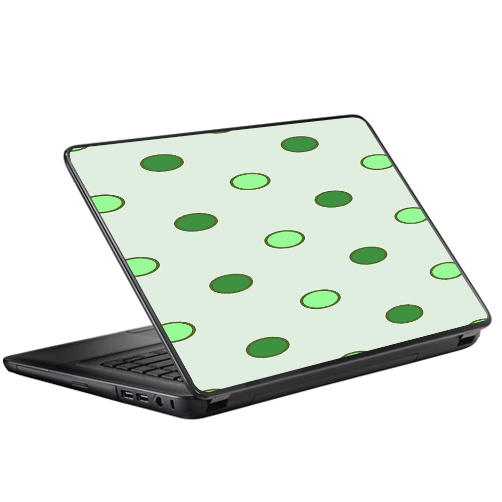  Green Polka Dots Universal 13 to 16 inch wide laptop Skin