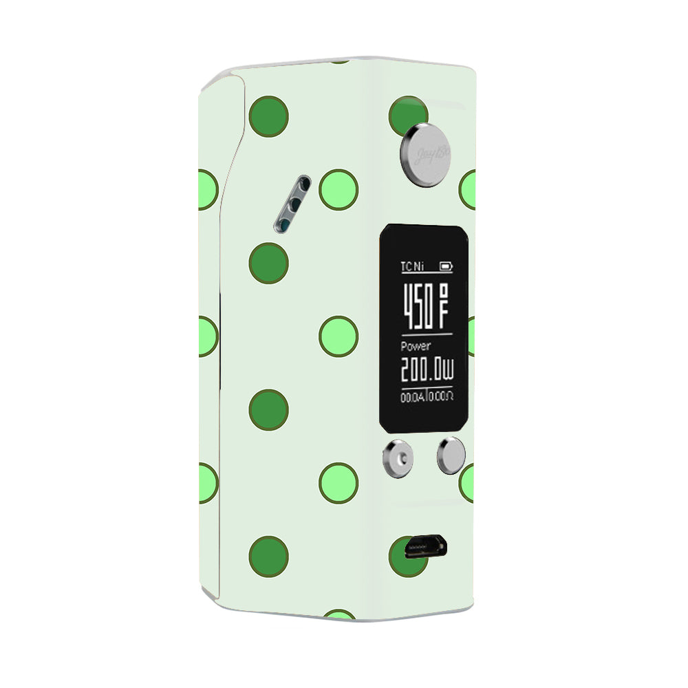  Green Polka Dots Wismec Reuleaux RX200S Skin