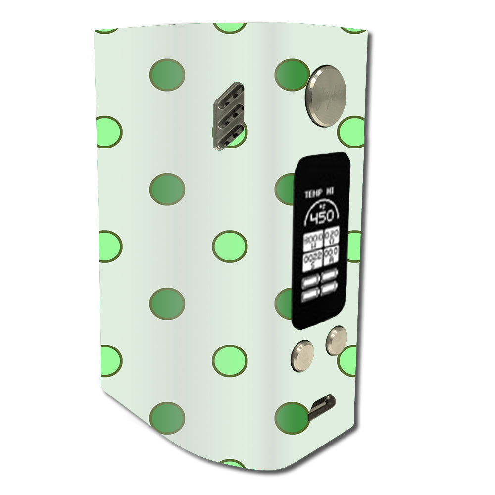  Green Polka Dots Wismec Reuleaux RX300 Skin