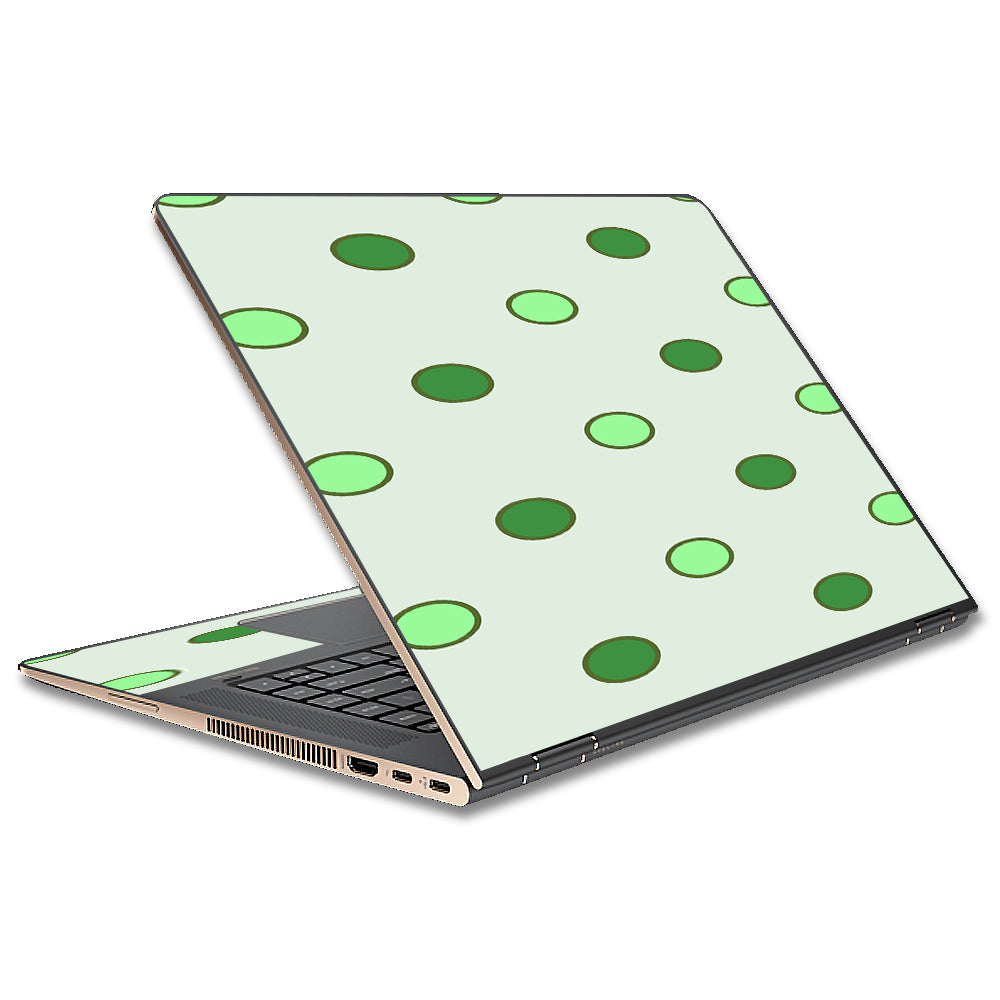  Green Polka Dots HP Spectre x360 13t Skin