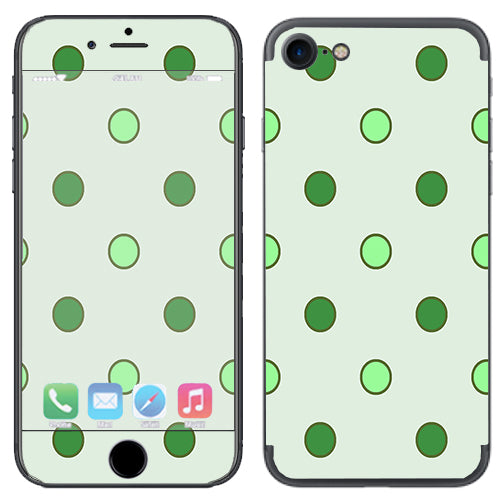  Green Polka Dots Apple iPhone 7 or iPhone 8 Skin