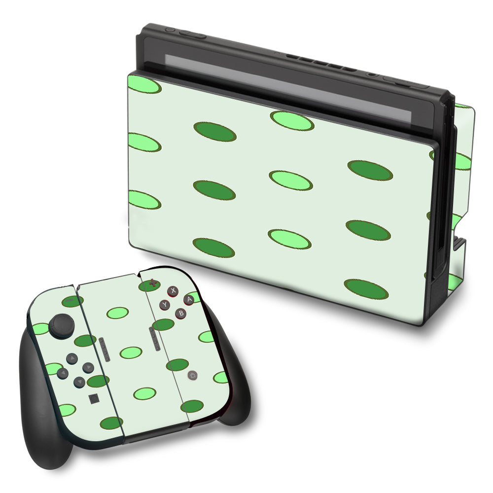  Green Polka Dots Nintendo Switch Skin