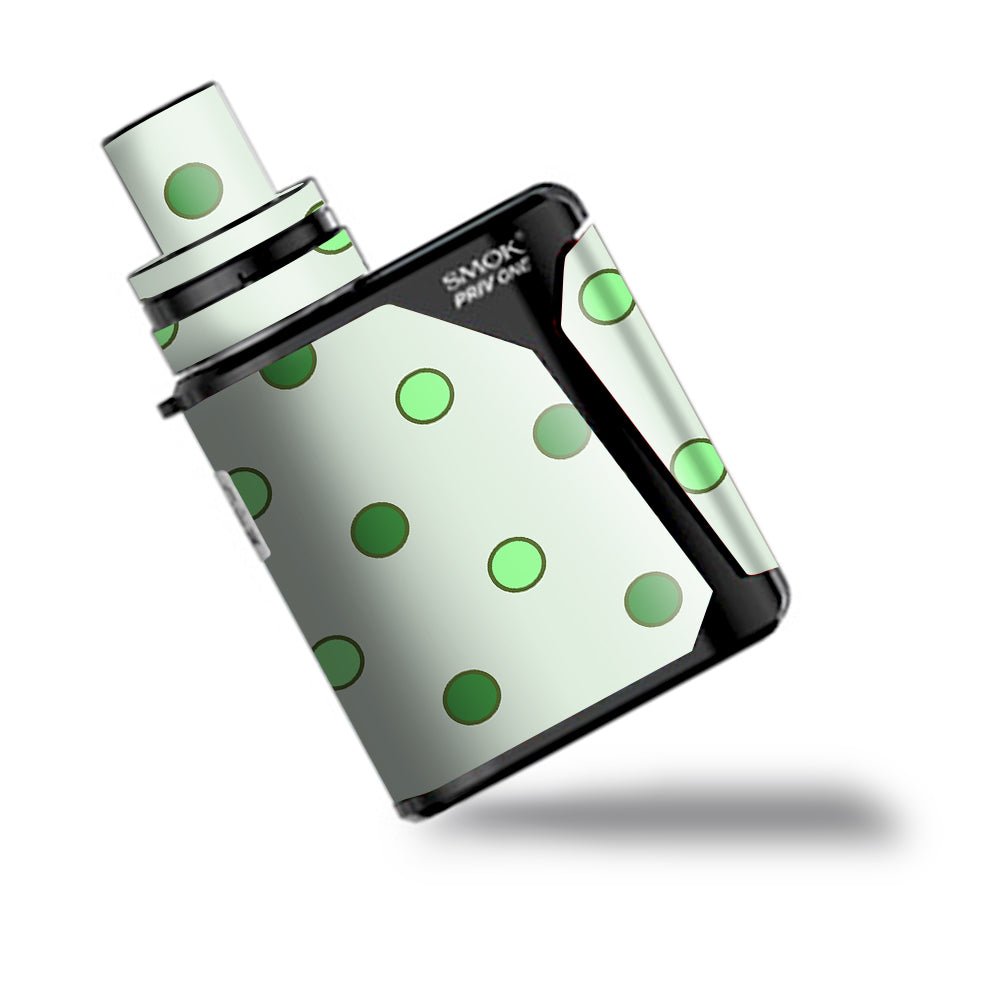  Green Polka Dots Smok Priv One Skin